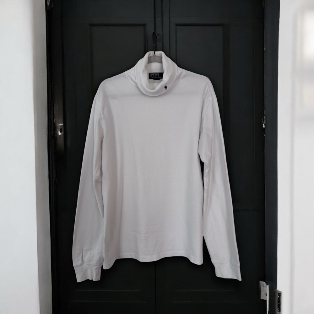 Polo by Ralph Lauren White Tee with Navy Label - Picture 5 of 10